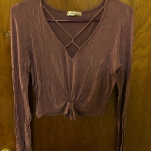 Pink cropped long sleeve